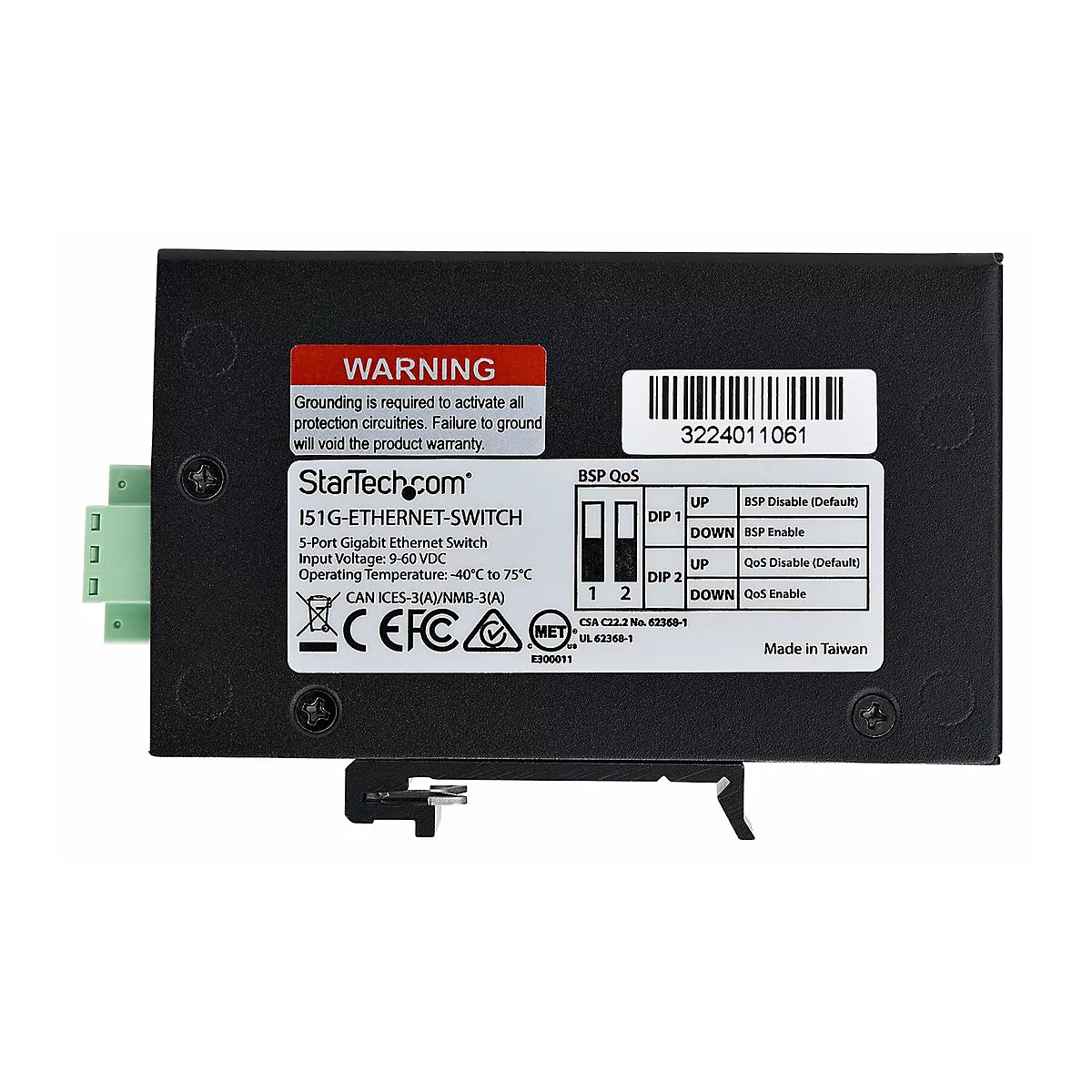 StarTech.com 5-Port Unmanaged Industrial Ethernet Switch - IP30 - TAA - Switch - unmanaged - 5 x 10/100/1000Base-T