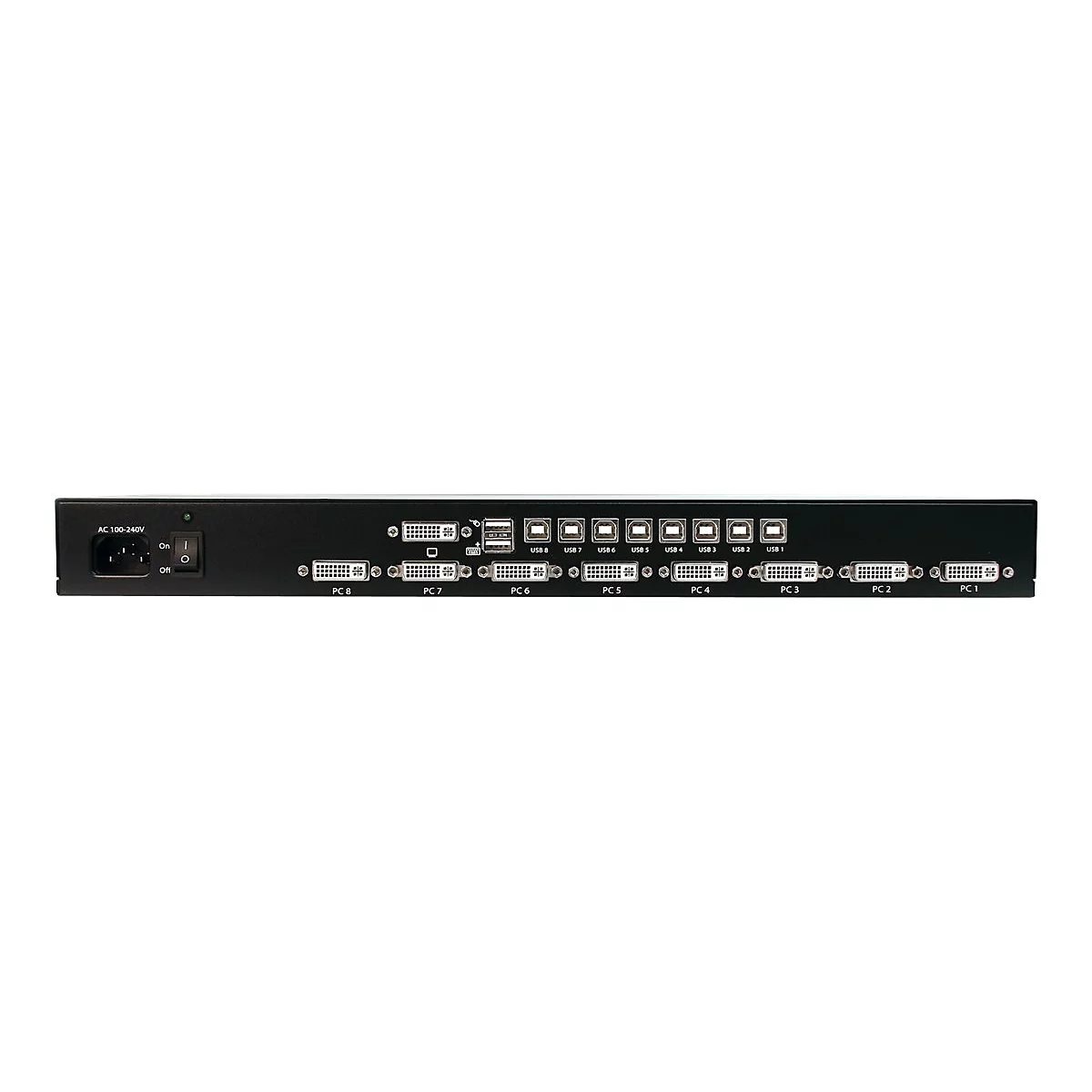 StarTech.com 8 Port 1HE DVI USB KVM Switch - 8-fach DVI-I / USB-B Umschalter zur Rack-Montage - KVM-Switch - 8 Anschlüsse - an Rack montierbar