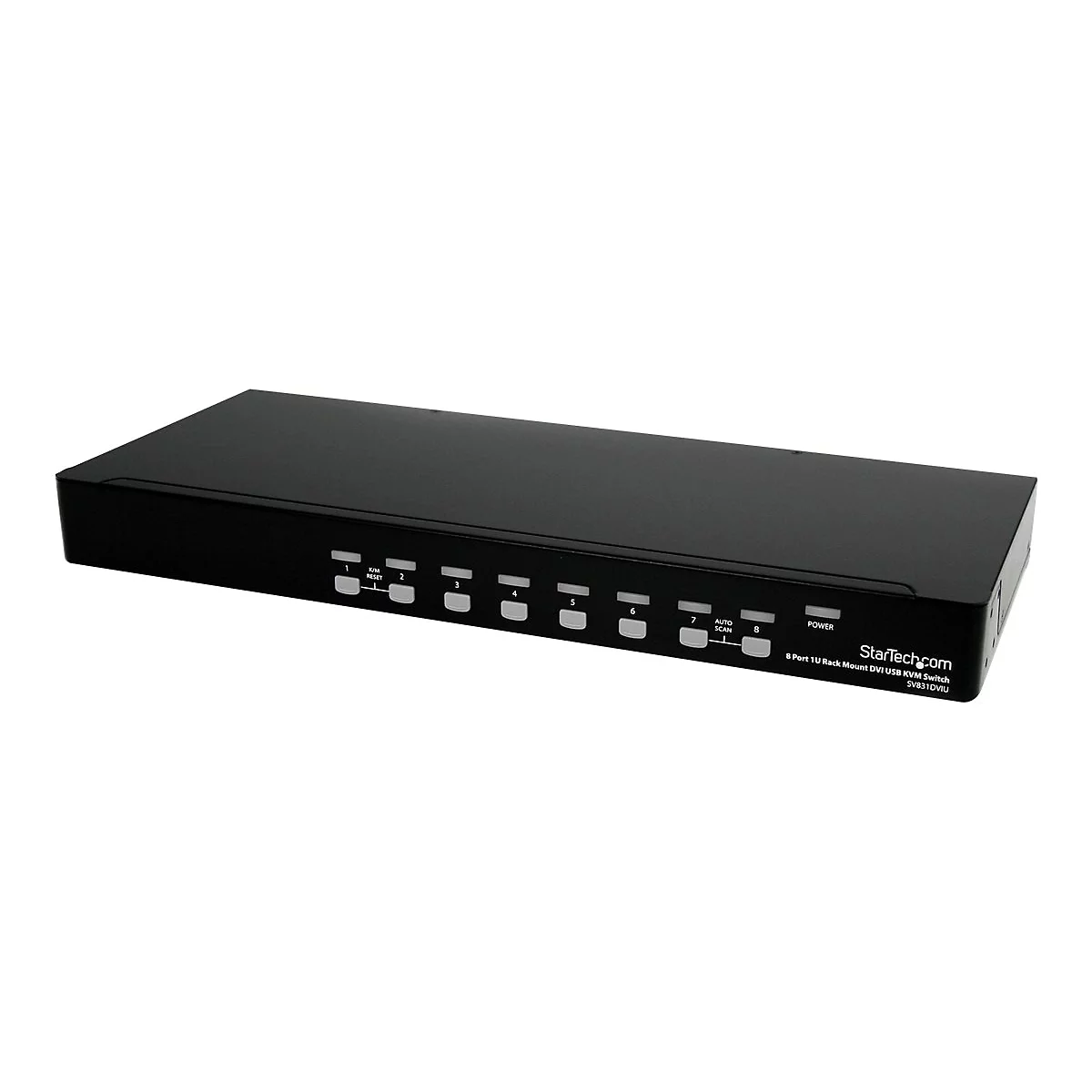 StarTech.com 8 Port 1HE DVI USB KVM Switch - 8-fach DVI-I / USB-B Umschalter zur Rack-Montage - KVM-Switch - 8 Anschlüsse - an Rack montierbar