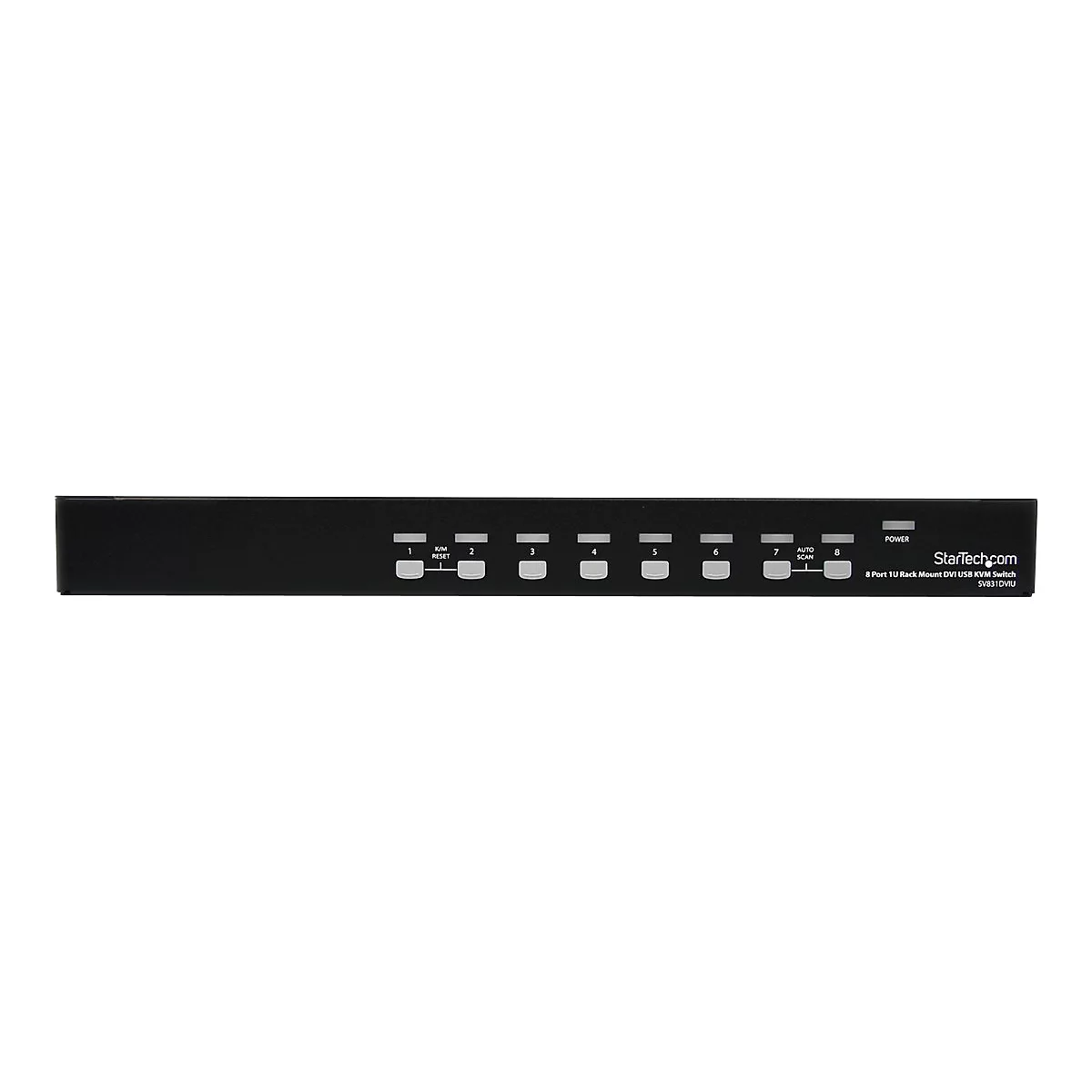 StarTech.com 8 Port 1HE DVI USB KVM Switch - 8-fach DVI-I / USB-B Umschalter zur Rack-Montage - KVM-Switch - 8 Anschlüsse - an Rack montierbar