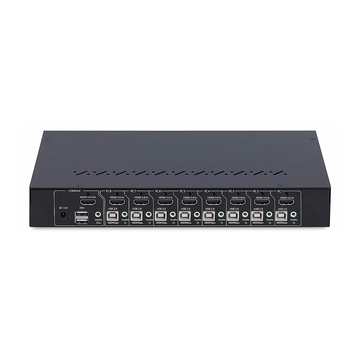 StarTech.com 8-Port HDMI KVM Switch w/1U Rack Mount Kit, 4K 60Hz - KVM-Switch - 8 x KVM port(s) - 1 lokaler Benutzer - Desktop - TAA-konform