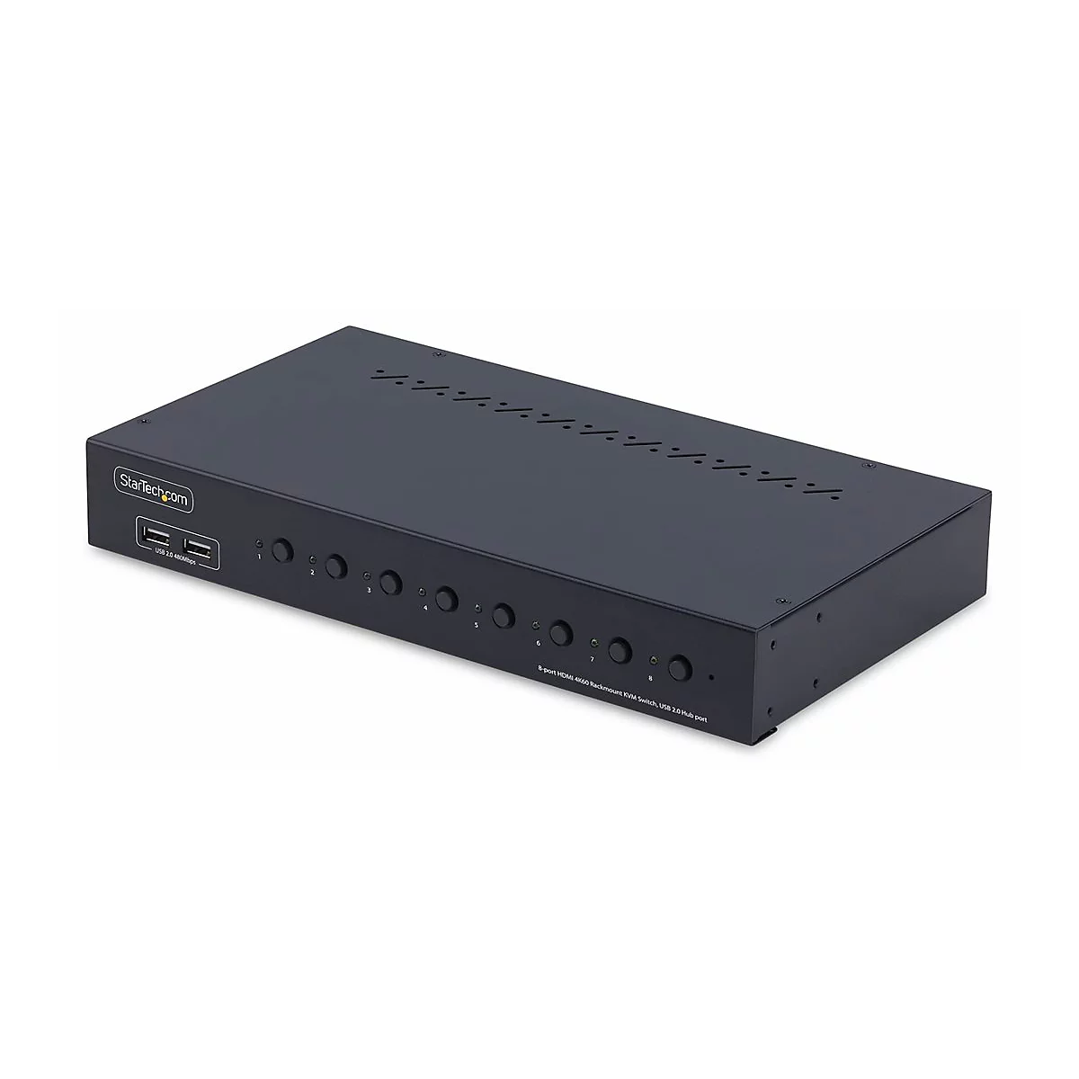 StarTech.com 8-Port HDMI KVM Switch w/1U Rack Mount Kit, 4K 60Hz - KVM-Switch - 8 x KVM port(s) - 1 lokaler Benutzer - Desktop - TAA-konform