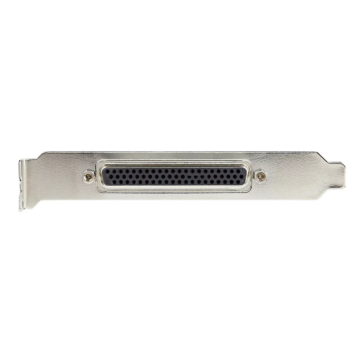 Ein metallischer Adapter mit vielen kleinen LÃ¶chern. Er hat eine rechteckige Form und ist auf weiÃŸem Hintergrund abgebildet.