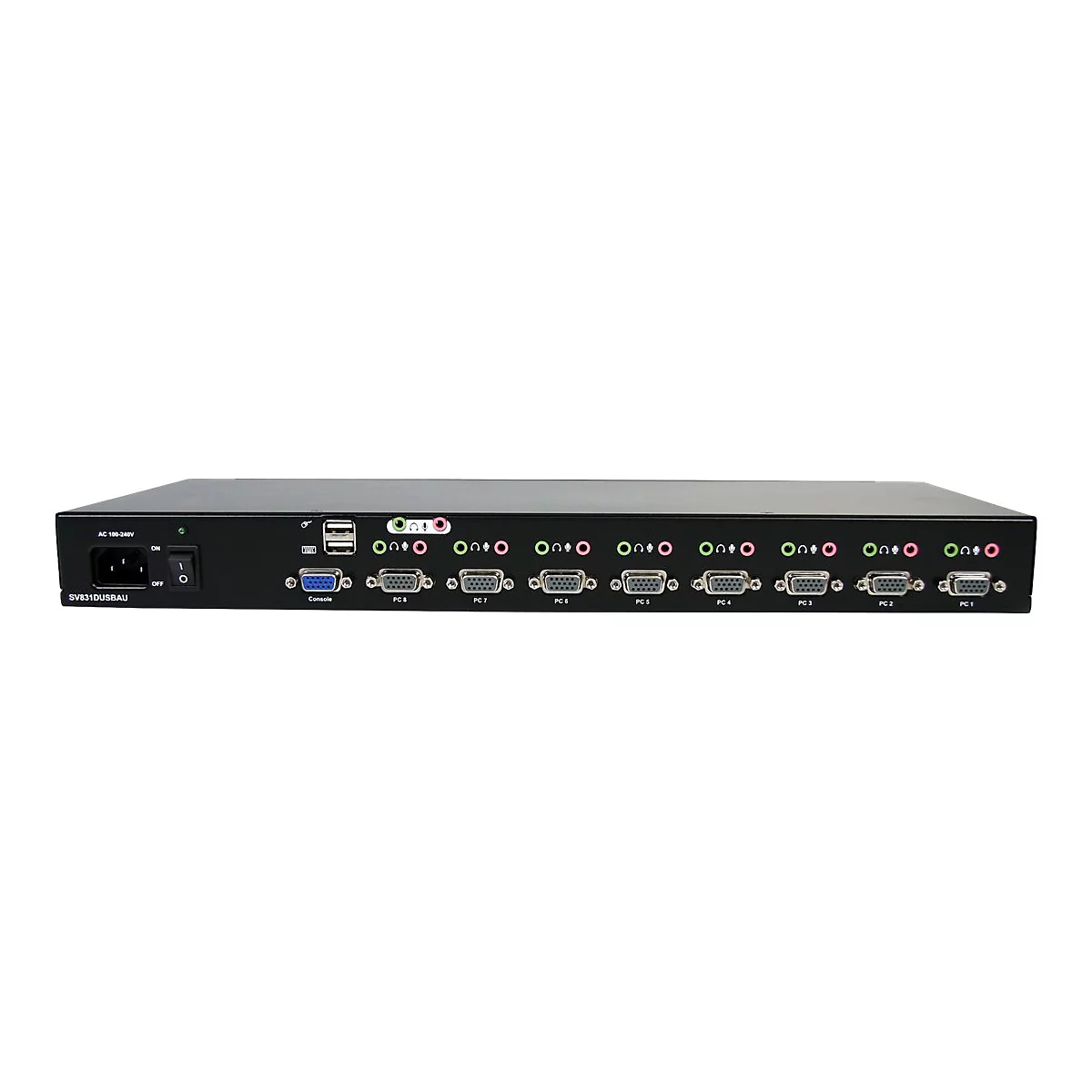 StarTech.com 8 Port Rackmount USB VGA KVM Switch - 8-fach VGA Umschalter mit Audio und OSD (On-Screen-Display) - KVM-/Audio-Switch - 8 Anschlüsse