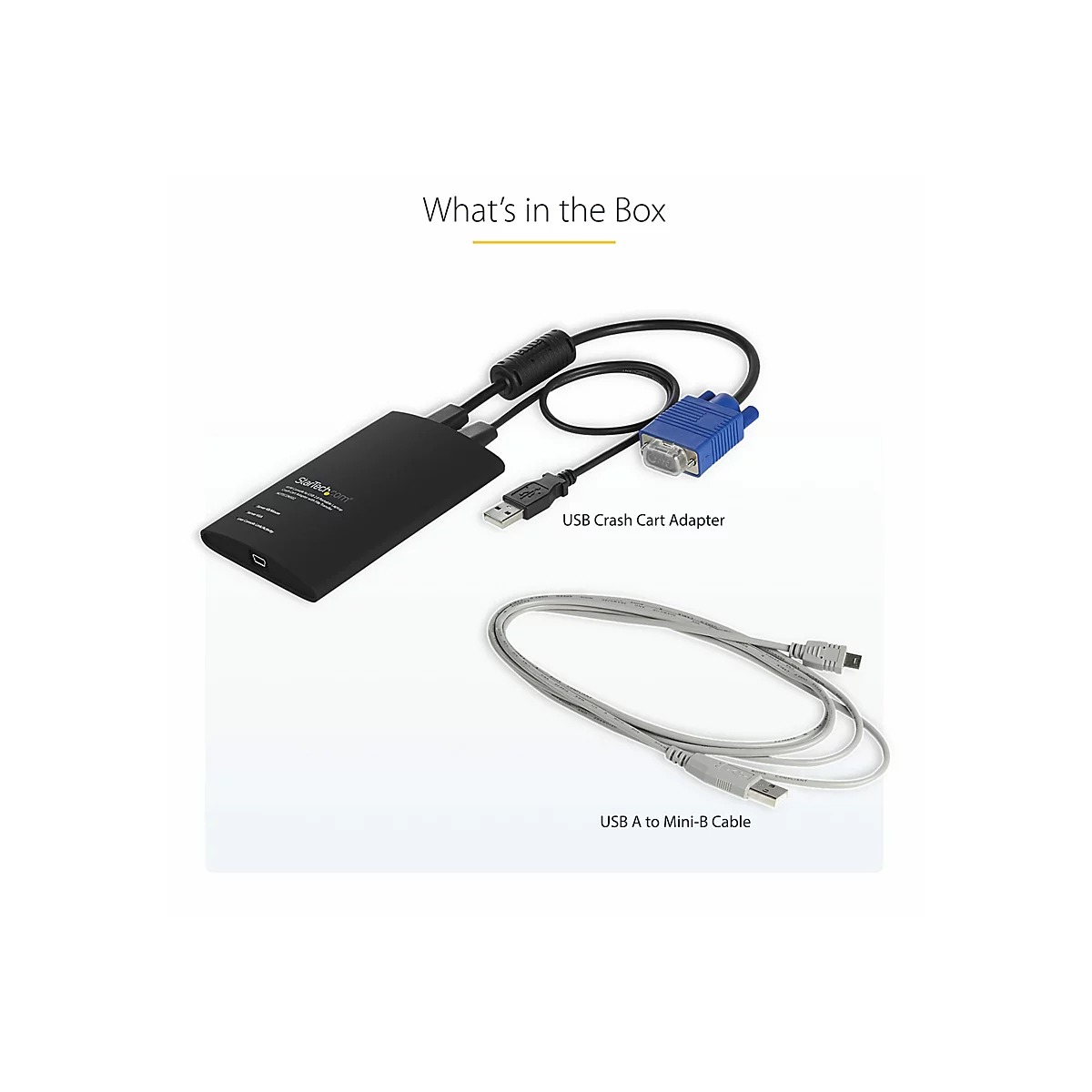 StarTech.com Adaptateur crash cart pour PC portable - Console KVM vers USB 2.0 avec transfert de fichier, acquisition vidéo - KVM Portable - commutateur KVM - 1 ports