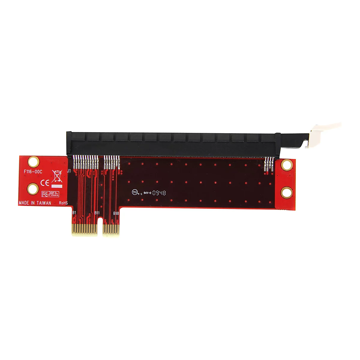 StarTech.com Adaptateur de fente d'extension à faible encombrement PCI Express x1 vers x16 - Adaptateur pour emplacements PCIe x1 vers PCIe x16