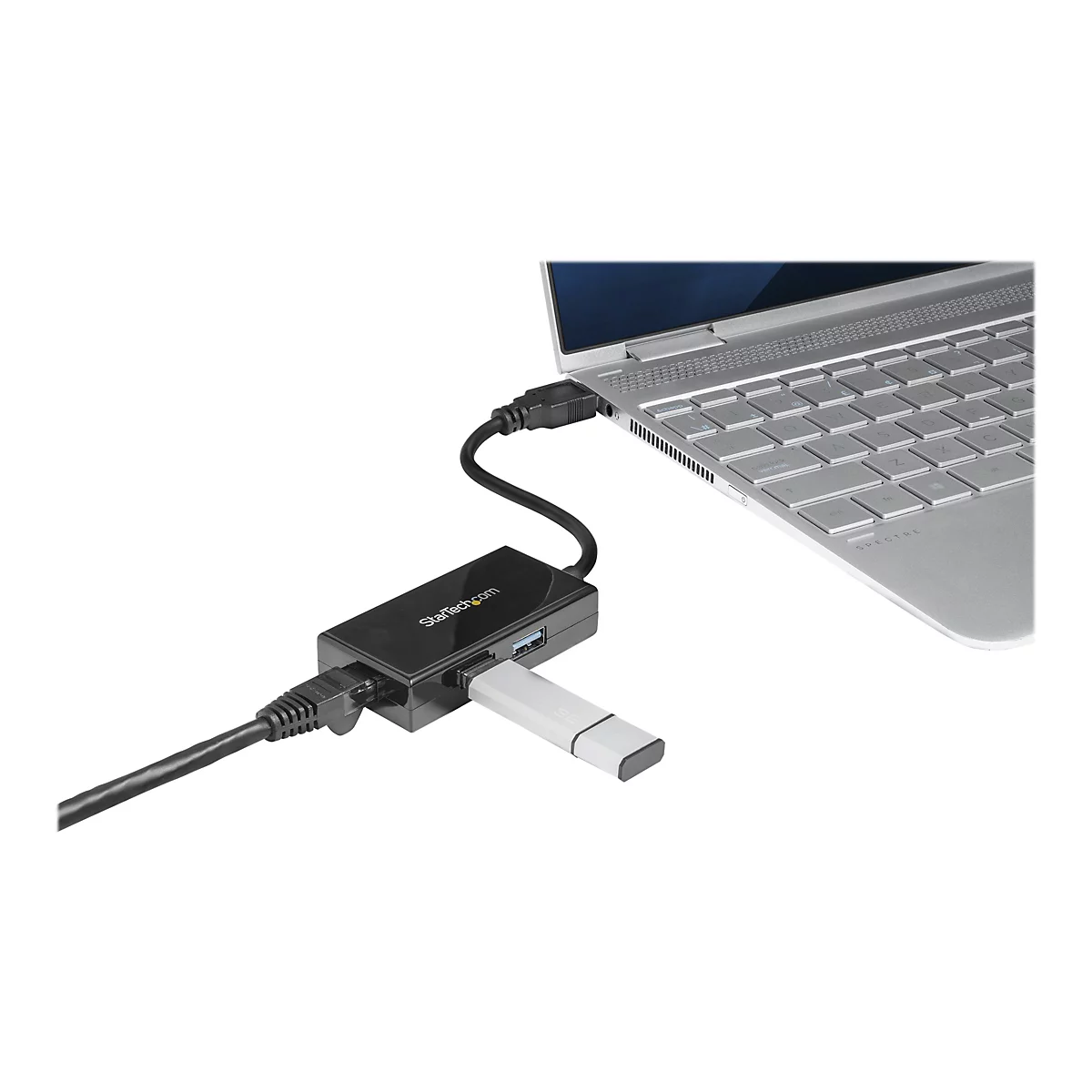 StarTech.com Adaptateur réseau USB 3.0 vers Gigabit Ethernet avec hub USB 3.0 à 2 ports (USB31000S2H) - adaptateur réseau - USB 3.0 - Gigabit Ethernet x 1