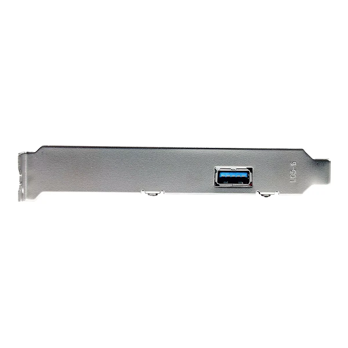 Carte USB 3.0 grise avec port bleu, étiquetée "LOS-6" sur fond blanc.