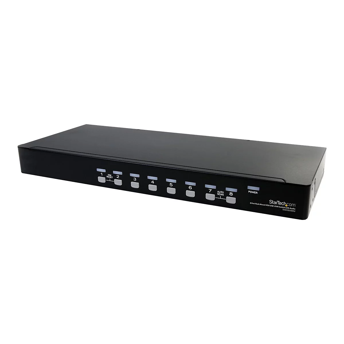 StarTech.com Commutateur USB VGA KVM 8 ports à montage sur rack avec audio (câbles audio inclus) - commutateur écran-clavier-souris/audio - 8 ports