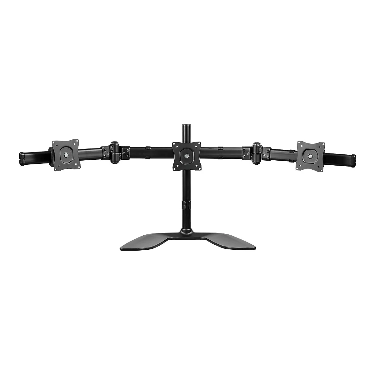 StarTech.com Dreifach Monitorhalterung - Schwenkbar - Stahl und Aluminium - für VESA Monitore bis zu 27 Zoll - 3fach Monitorarm - Aufstellung - einstellbarer Arm - für 3 Monitore - Schwarz