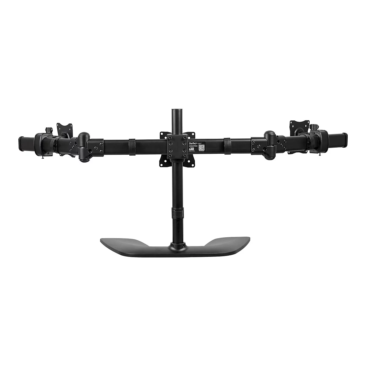 StarTech.com Dreifach Monitorhalterung - Schwenkbar - Stahl und Aluminium - für VESA Monitore bis zu 27 Zoll - 3fach Monitorarm - Aufstellung - einstellbarer Arm - für 3 Monitore - Schwarz