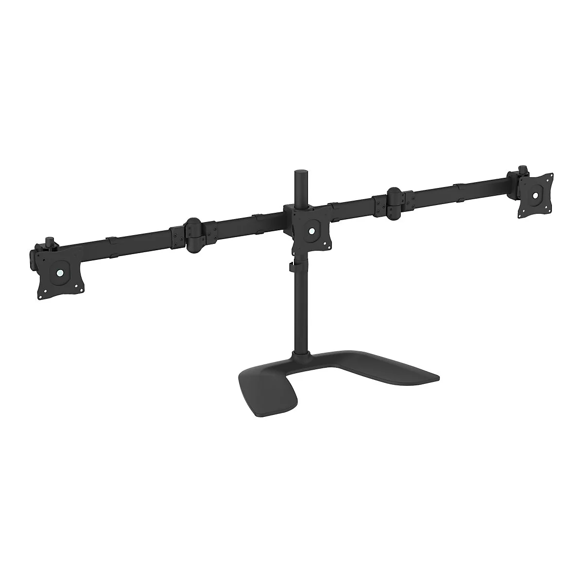 StarTech.com Dreifach Monitorhalterung - Schwenkbar - Stahl und Aluminium - für VESA Monitore bis zu 27 Zoll - 3fach Monitorarm - Aufstellung - einstellbarer Arm - für 3 Monitore - Schwarz