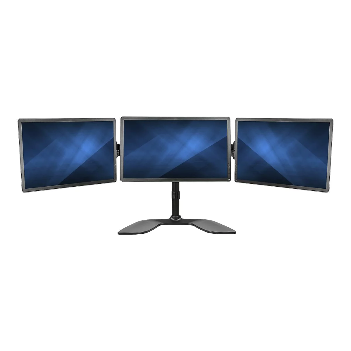 StarTech.com Dreifach Monitorhalterung - Schwenkbar - Stahl und Aluminium - für VESA Monitore bis zu 27 Zoll - 3fach Monitorarm - Aufstellung - einstellbarer Arm - für 3 Monitore - Schwarz