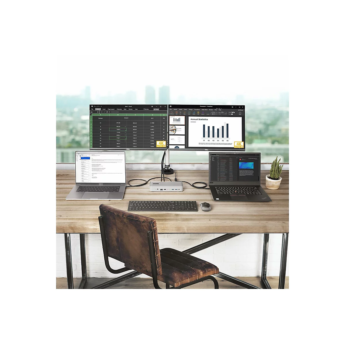 StarTech.com Dual-Laptop USB-C KVM Docking Station, Dual Monitor 4K 60Hz DisplayPort Dock, 5-Port USB Hub, GbE, 90W/45W Power Delivery to Two Laptops, Windows/Mac, 2-Host KVM Dock - Dockingstation - USB-C 3.2 Gen 2 - 2 x DP - 1GbE - TAA-konform