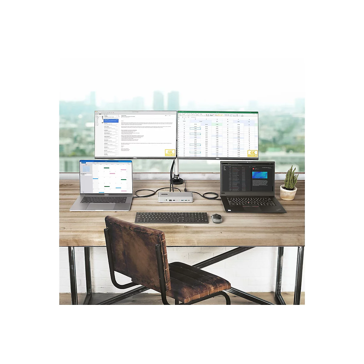 StarTech.com Dual-Laptop USB-C KVM Docking Station, Dual Monitor 4K 60Hz DisplayPort Dock, 5-Port USB Hub, GbE, 90W/45W Power Delivery to Two Laptops, Windows/Mac, 2-Host KVM Dock - Dockingstation - USB-C 3.2 Gen 2 - 2 x DP - 1GbE - TAA-konform