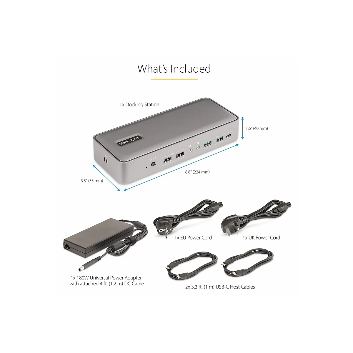 StarTech.com Dual-Laptop USB-C KVM Docking Station, Dual Monitor 4K 60Hz DisplayPort Dock, 5-Port USB Hub, GbE, 90W/45W Power Delivery to Two Laptops, Windows/Mac, 2-Host KVM Dock - Dockingstation - USB-C 3.2 Gen 2 - 2 x DP - 1GbE - TAA-konform