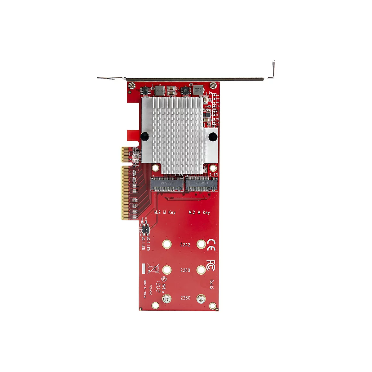 StarTech.com Dual M.2 PCIe SSD Adapter Karte - x8 / x16 Dual NVMe oder AHCI M.2 SSD zu PCI Express 3.0 - M.2 NGFF PCIe (M-Key) kompatibel - Unterstützt 2242, 2260, 2280 - JBOD - Mac & PC (PEX8M2E2) - Schnittstellenadapter - M.2 Card - PCIe 3.0 x8 ...