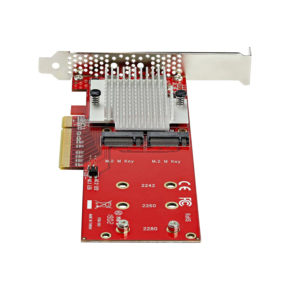 StarTech.com Dual M.2 PCIe SSD Adapter Karte - x8 / x16 Dual NVMe oder AHCI M.2 SSD zu PCI Express 3.0 - M.2 NGFF PCIe (M-Key) kompatibel - Unterstützt 2242, 2260, 2280 - JBOD - Mac & PC (PEX8M2E2) - Schnittstellenadapter - M.2 Card - PCIe 3.0 x8 ...