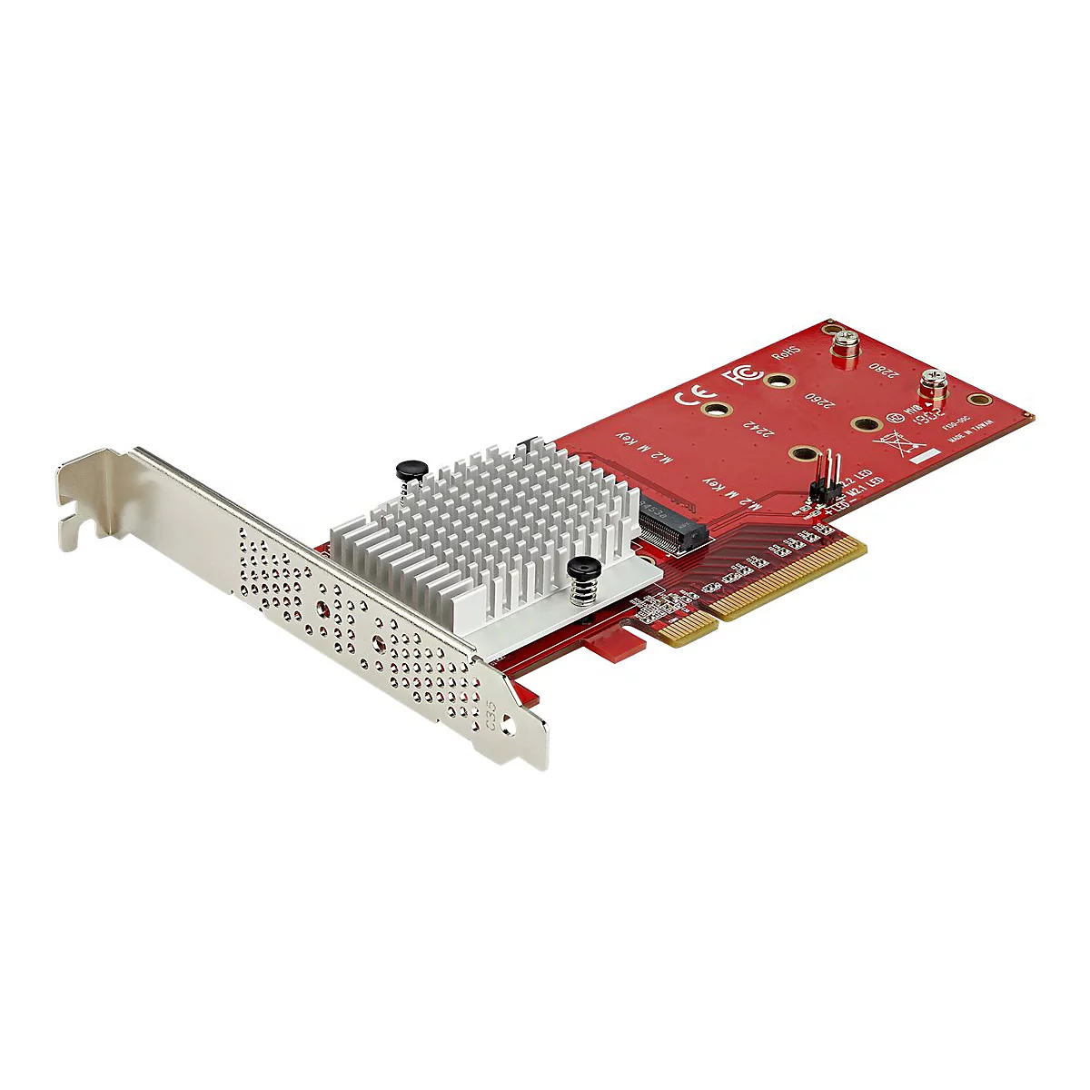 StarTech.com Dual M.2 PCIe SSD Adapter Karte - x8 / x16 Dual NVMe oder AHCI M.2 SSD zu PCI Express 3.0 - M.2 NGFF PCIe (M-Key) kompatibel - Unterstützt 2242, 2260, 2280 - JBOD - Mac & PC (PEX8M2E2) - Schnittstellenadapter - M.2 Card - PCIe 3.0 x8 ...