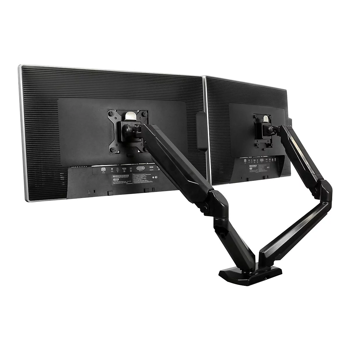 StarTech.com Dual Monitor Halterung mit eingebautem 2 Port USB und Audio Passthrough - Befestigungskit - einstellbarer Arm - für LCD-Display - Schwarz