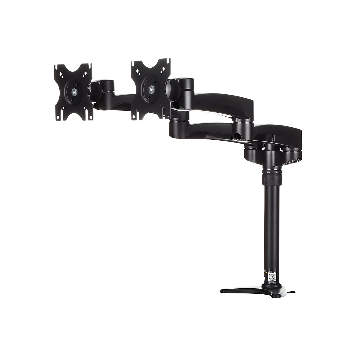 StarTech.com Dual Monitorhalterung mit verstellbaren Armen - Monitor Tischhalterung (12 bis 24) höhenverstellbar mit Kabelführung - Befestigungskit - einstellbarer Arm - für 2 LCD-Displays - Schwarz