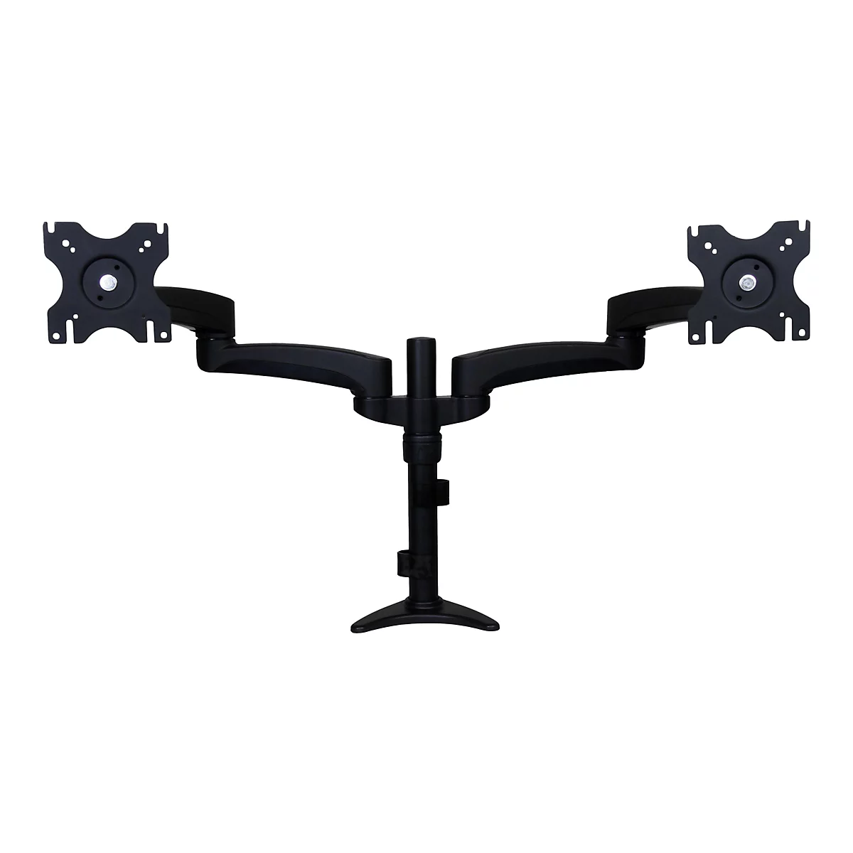 StarTech.com Dual Monitorhalterung mit verstellbaren Armen - Monitor Tischhalterung (12 bis 24) höhenverstellbar mit Kabelführung - Befestigungskit - einstellbarer Arm - für 2 LCD-Displays - Schwarz