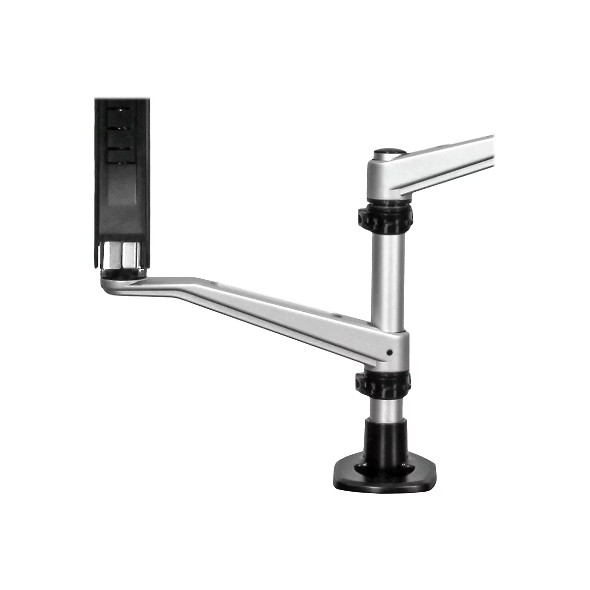 StarTech.com Dual-Monitorhalterung mit voll beweglichem Arm - Stapelbar - Austauschbare Arme und federunterstützte Höhenverstellung - Befestigungskit - full-motion - für LCD-Display - Schwarz, Silber