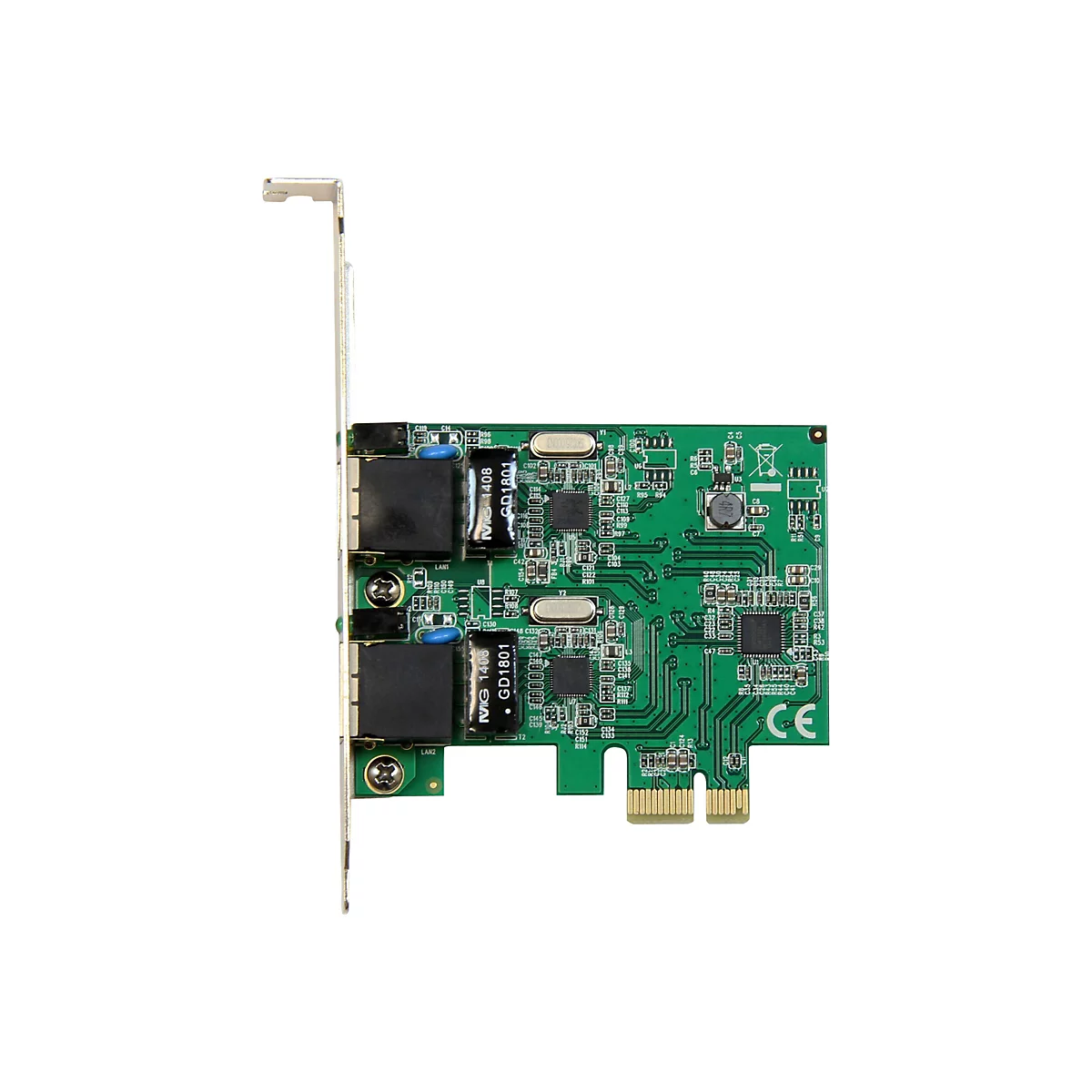 StarTech.com Dual Port Gigabit PCI Express Server Network Adapter Card - 1 Gbps PCIe NIC - Dual Port Server Adapter - 2 Port Ethernet Card (ST1000SPEXD4) - Netzwerkadapter - PCIe - Gigabit Ethernet x 2