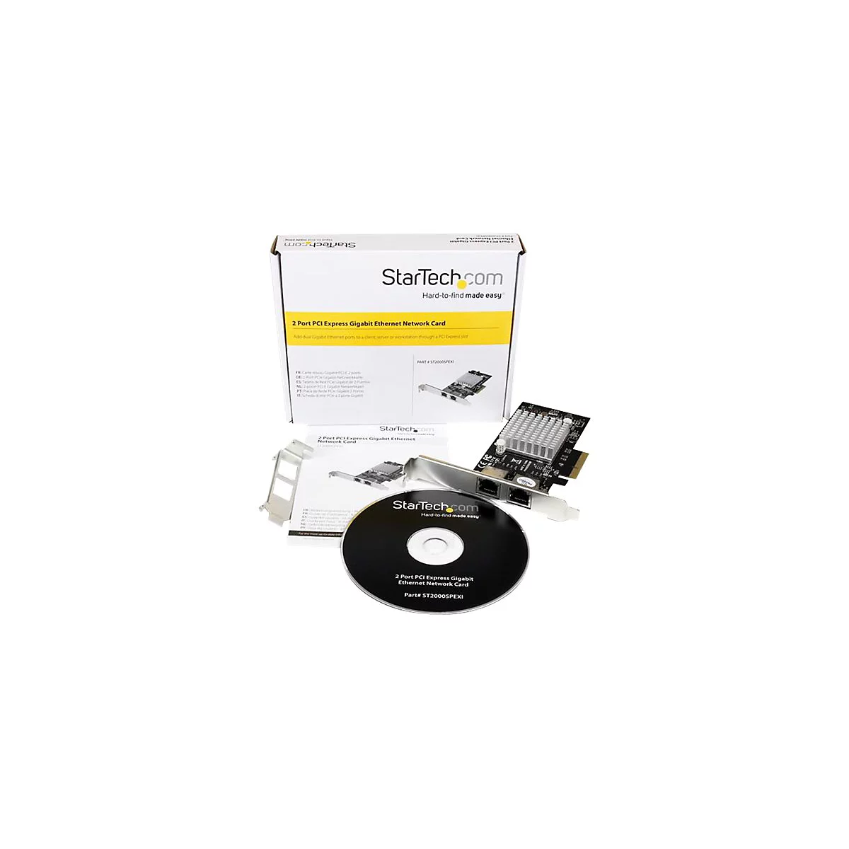 StarTech.com Dual Port PCI Express (PCIe x4) Gigabit Ethernet Server Adapter - 2 Port Network Card - Intel i350 NIC - GbE Network Card (ST2000SPEXI) - Netzwerkadapter - PCIe 2.1 x4