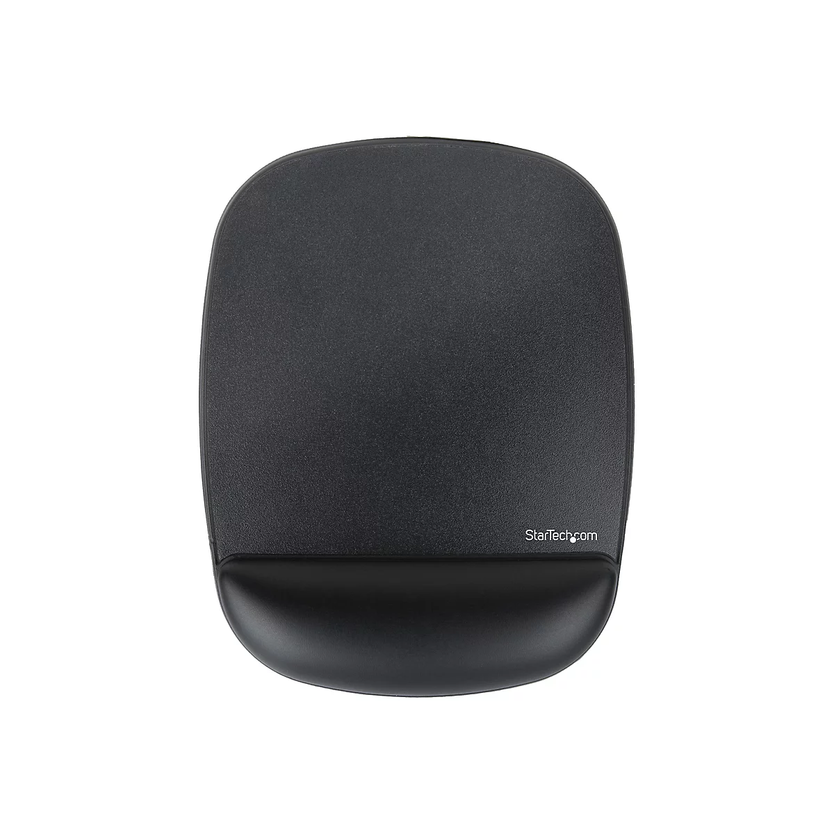 Schwarzes ergonomisches Mauspads mit Handballenauflage, StarTech.com Logo.