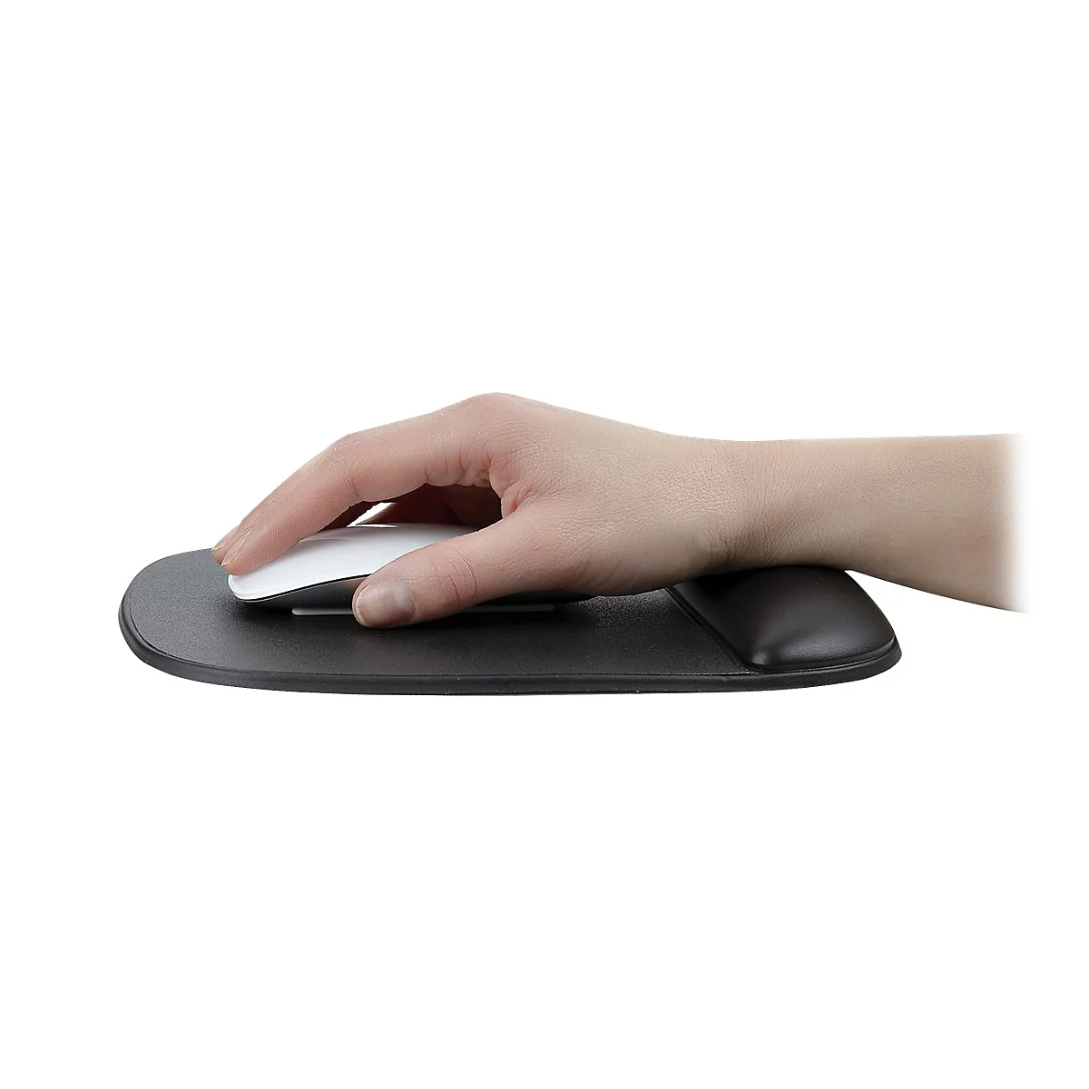 StarTech.com Ergonomisches Mauspad mit Gelkissen, 17x18x2cm, Gepolstertes Gel Mauspad für ergonomischer Arbeitsplatz mit Handgelenkauflage und rutschfeste PU-Basis unterlage (B-ERGO-MOUSE-PAD) - Mauspad mit Handgelenkpolsterkissen - Schwarz - TAA-...