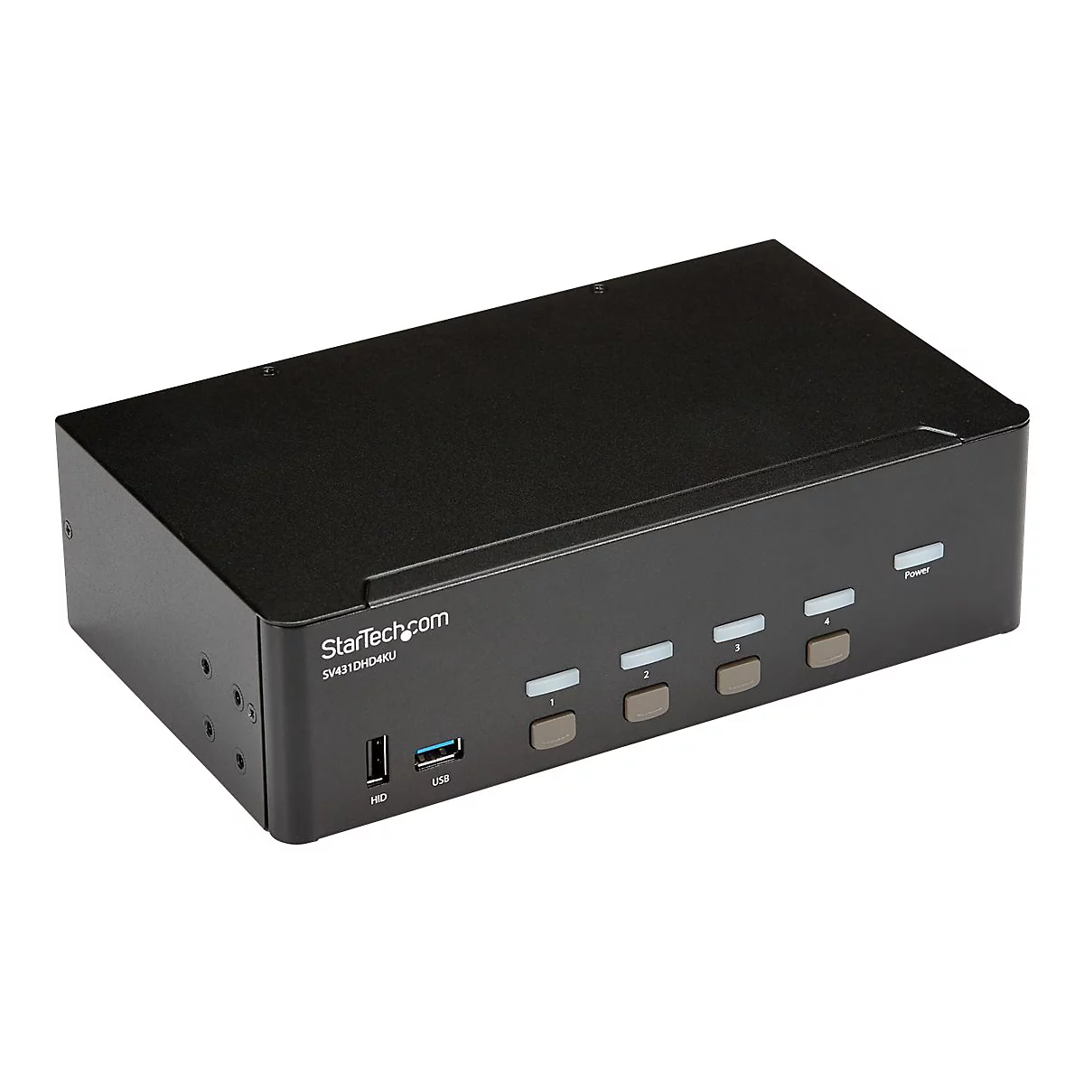 StarTech.com KVM Switch HDMI 4 Port - 4K 30 Hz - KVM Extender für HDMI - KVM HDMI Umschalter - KVM-/Audio-/USB-Switch - 4 Anschlüsse - an Rack montierbar