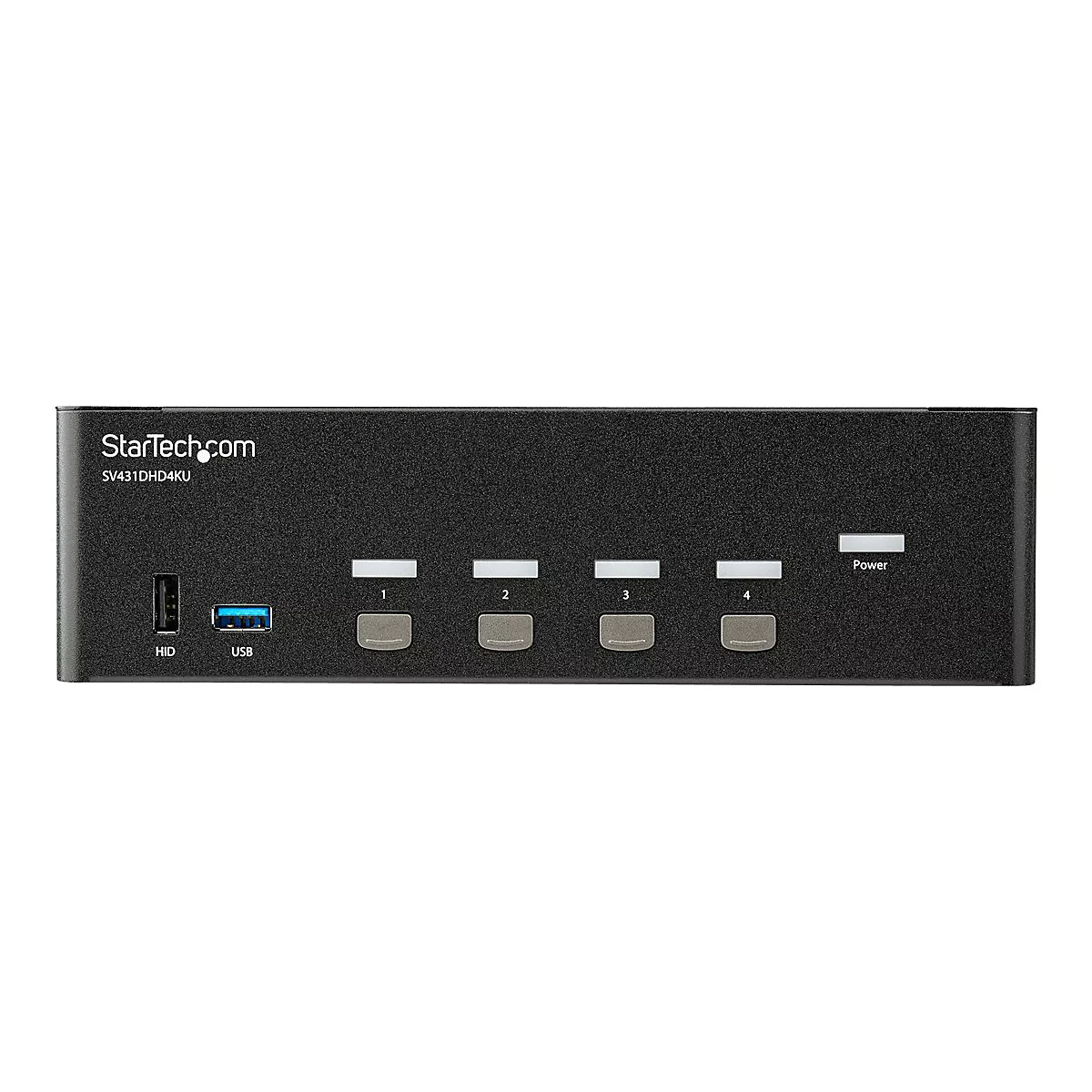 StarTech.com KVM Switch HDMI 4 Port - 4K 30 Hz - KVM Extender für HDMI - KVM HDMI Umschalter - KVM-/Audio-/USB-Switch - 4 Anschlüsse - an Rack montierbar