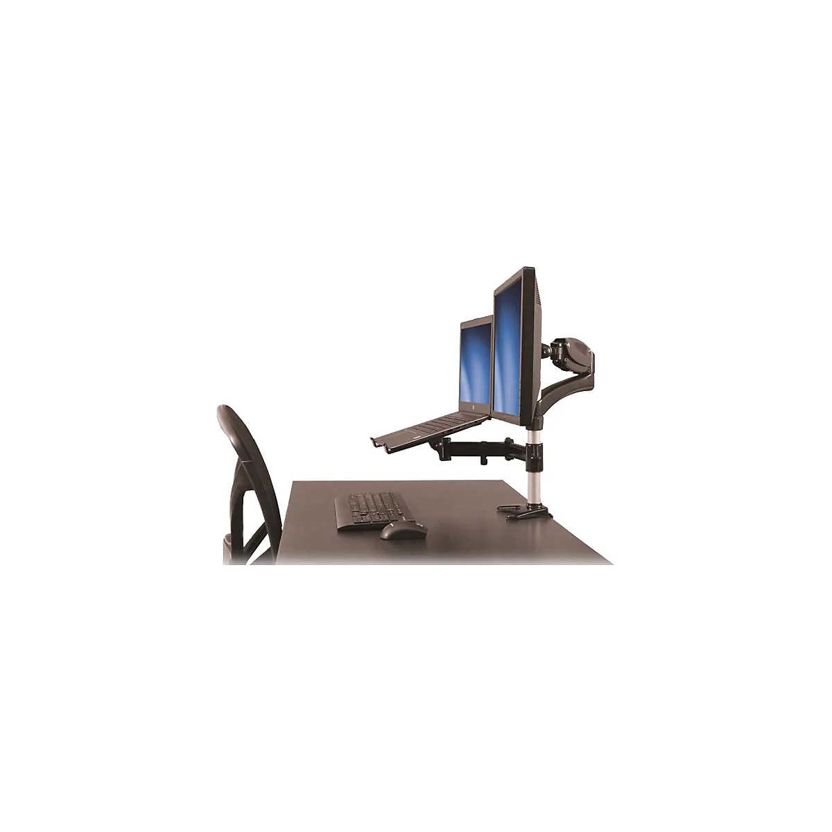 StarTech.com Laptop Monitor Stand - Computer Monitor Stand - Full Motion Articulating - VESA Mount Monitor Desk Mount - Befestigungskit - einstellbarer Arm - für LCD-Display/Notebook - Schwarz