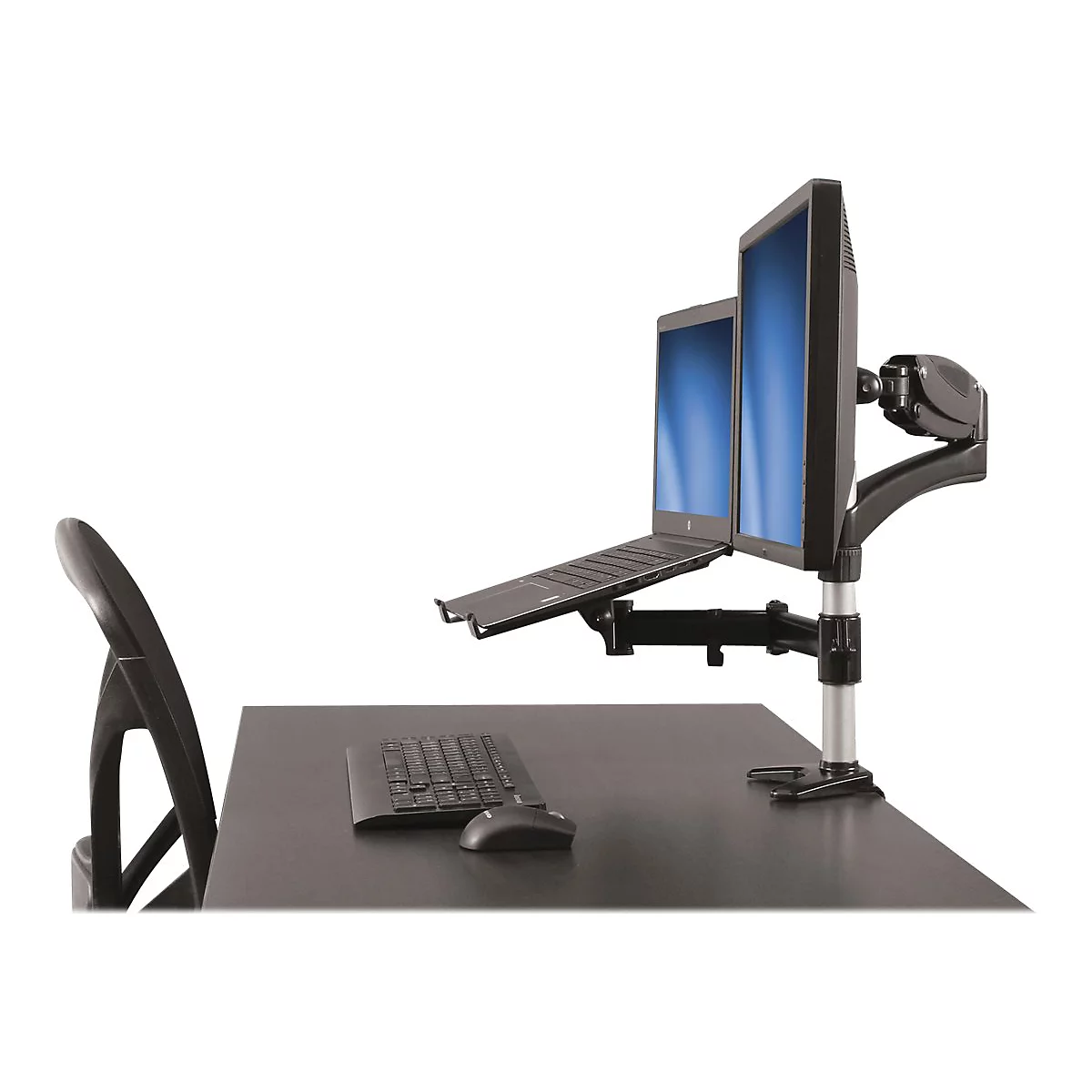 StarTech.com Laptop Monitor Stand - Computer Monitor Stand - Full Motion Articulating - VESA Mount Monitor Desk Mount - Befestigungskit - einstellbarer Arm - für LCD-Display/Notebook - Schwarz