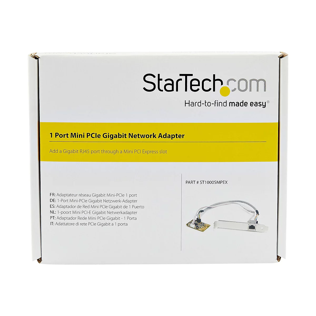 StarTech.com Mini PCI Express Gigabit Ethernet Netzwerkkarte - mini PCIe NIC Lan Adapter Karte - Netzwerkadapter - PCIe Mini Card - Gigabit Ethernet