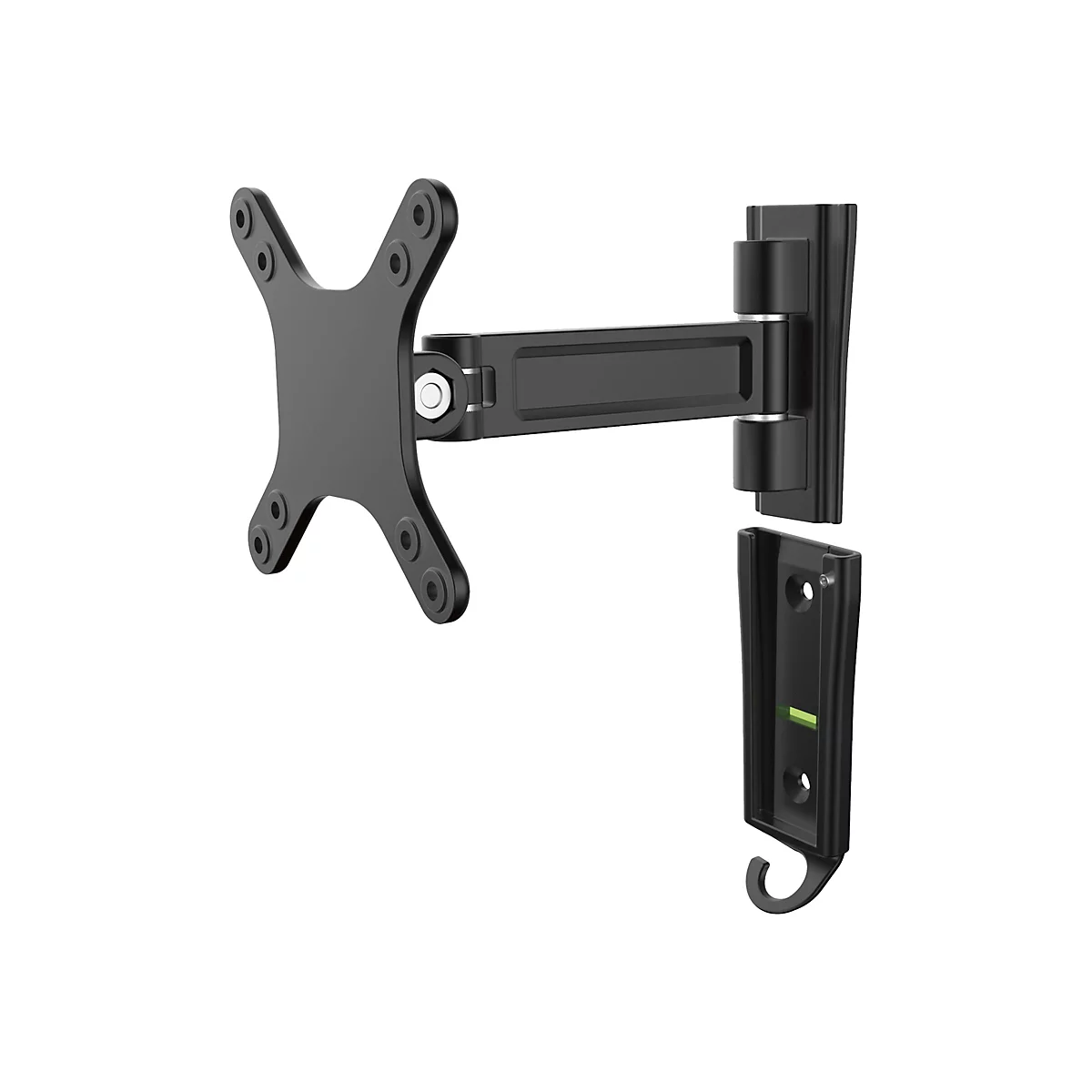 StarTech.com Monitorarm für Wandmontage - Ein Gelenk - Für VESA Monitore / Flachbild TV für bis zu 27 Zoll (15Kg) - Monitor Wandhalterung - verstellbarer Arm - für Monitor/flaches Paneel - Schwarz