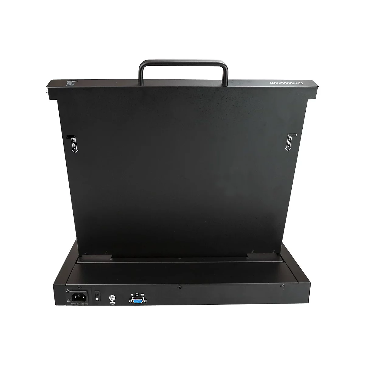 StarTech.com Rack KVM Konsole - US Tastatur(QWERTY), Ein Port VGA KVM mit 17' LCD Monitor - 1HE LCD KVM Konsolenschublade mit Kabeln - USB Unterstützung - 50.000 MTBF (RKCONS1701) - KVM-Konsole mit KVM-Switch