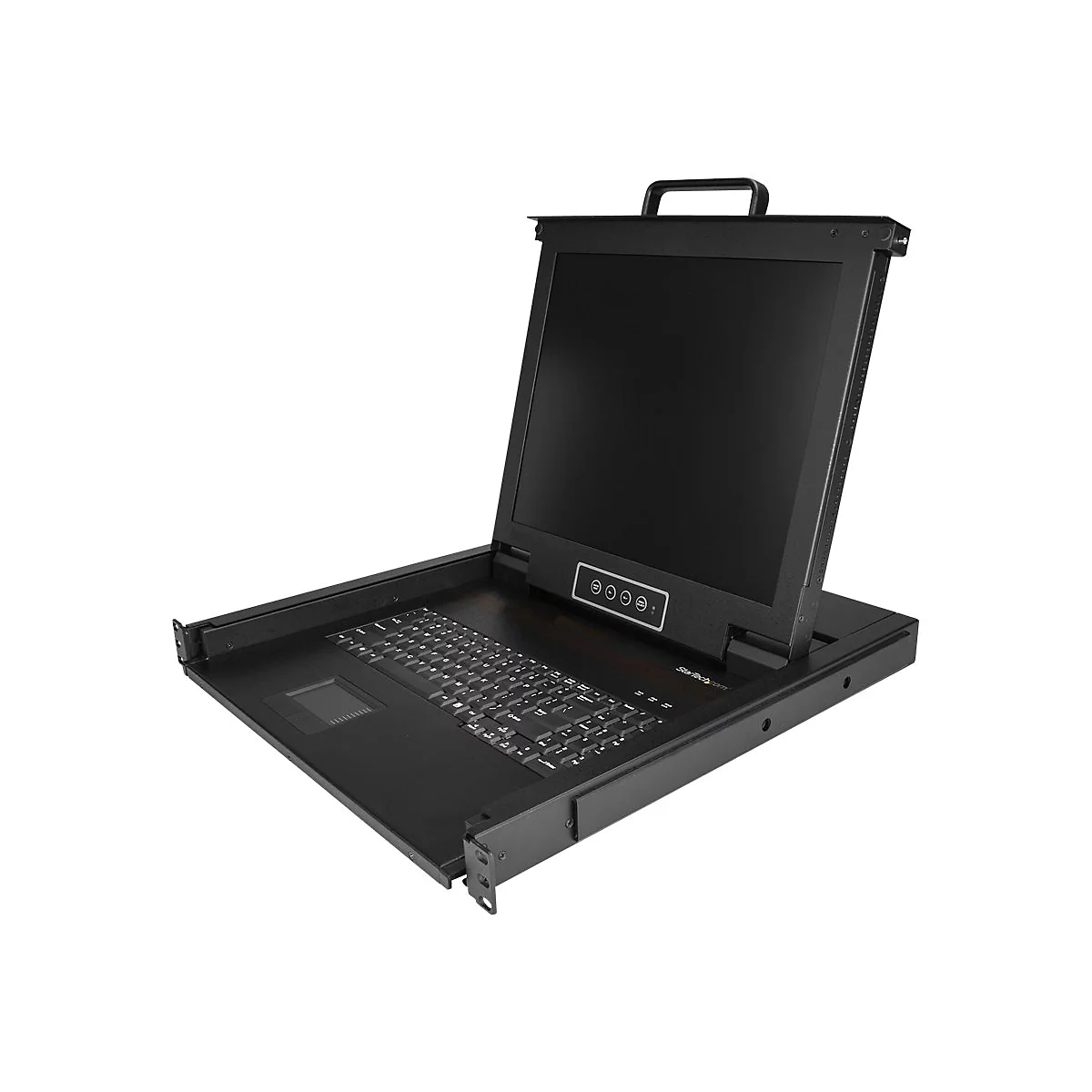 StarTech.com Rack KVM Konsole - US Tastatur(QWERTY), Ein Port VGA KVM mit 17' LCD Monitor - 1HE LCD KVM Konsolenschublade mit Kabeln - USB Unterstützung - 50.000 MTBF (RKCONS1701) - KVM-Konsole mit KVM-Switch