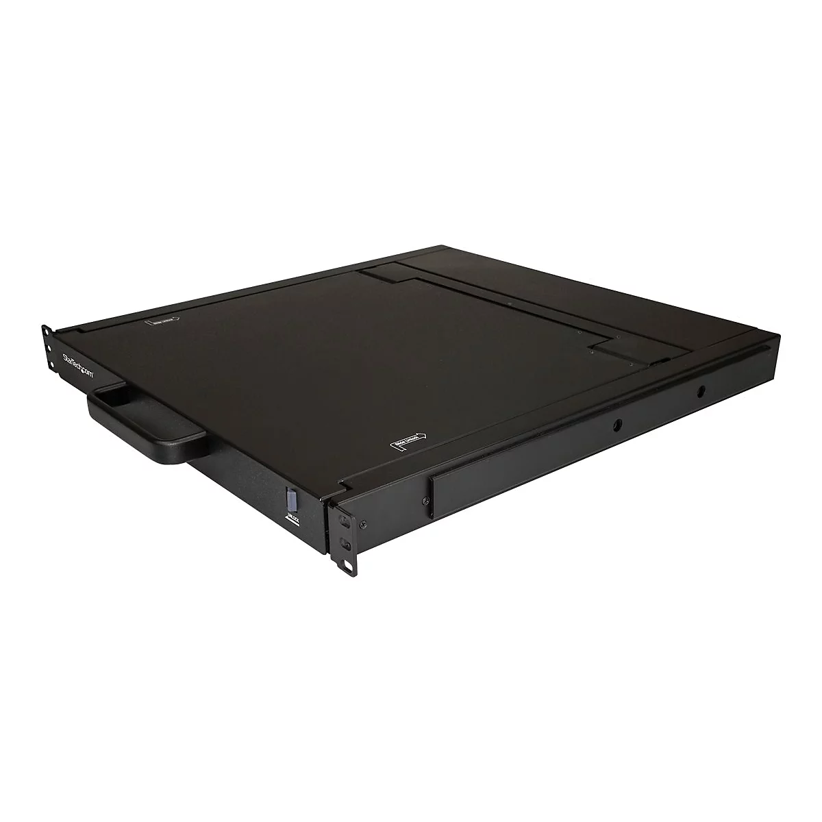 StarTech.com Rack KVM Konsole - US Tastatur(QWERTY), Ein Port VGA KVM mit 17' LCD Monitor - 1HE LCD KVM Konsolenschublade mit Kabeln - USB Unterstützung - 50.000 MTBF (RKCONS1701) - KVM-Konsole mit KVM-Switch