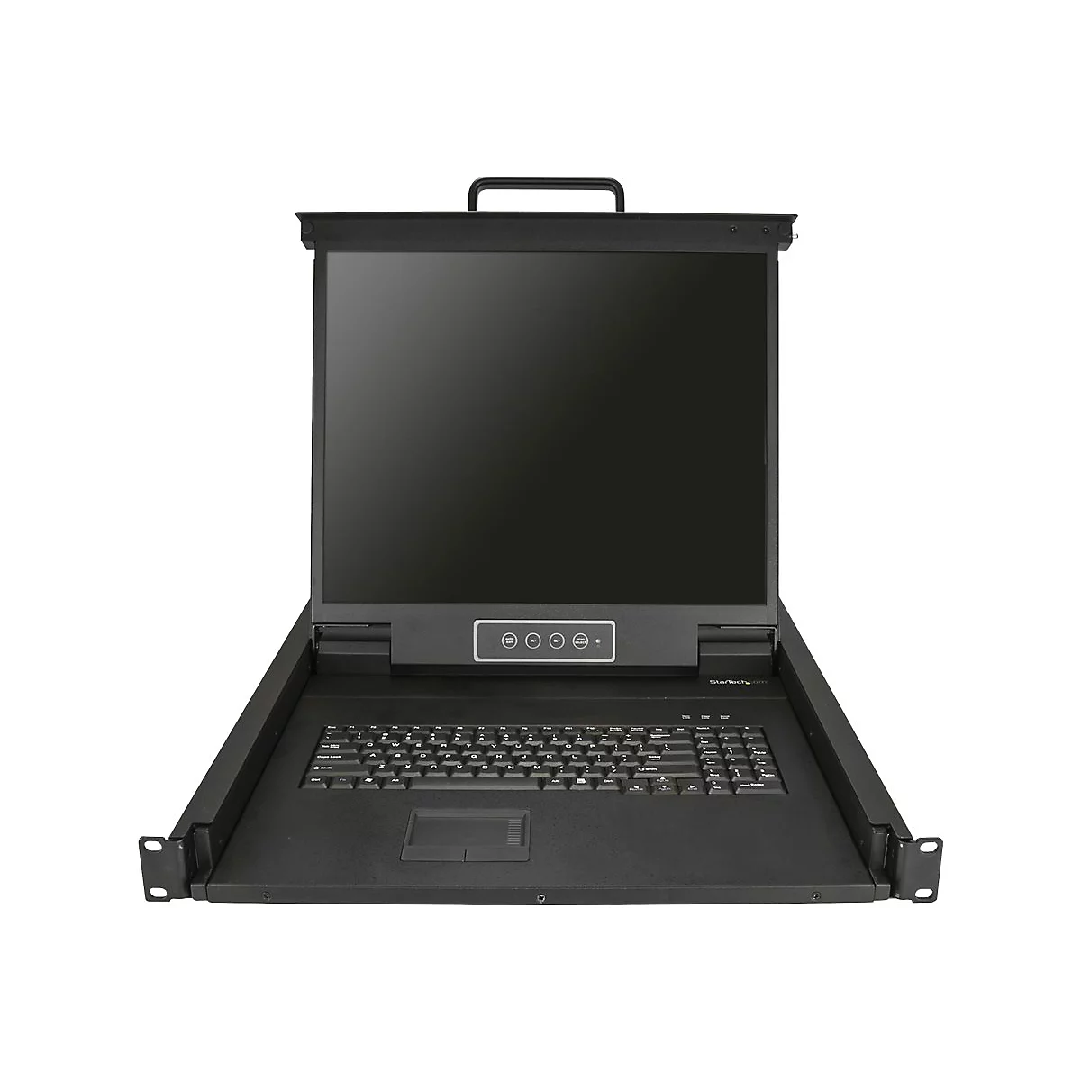 StarTech.com Rack KVM Konsole - US Tastatur(QWERTY), Ein Port VGA KVM mit 19' LCD Monitor - 1HE LCD KVM Konsolenschublade mit Kabeln - USB Unterstützung - 50.000 MTBF (RKCONS1901) - KVM-Konsole