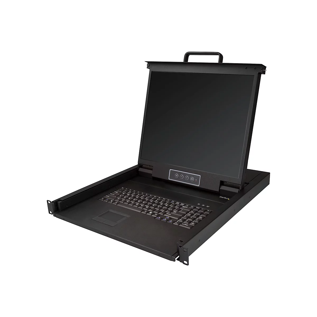 StarTech.com Rack KVM Konsole - US Tastatur(QWERTY), Ein Port VGA KVM mit 19' LCD Monitor - 1HE LCD KVM Konsolenschublade mit Kabeln - USB Unterstützung - 50.000 MTBF (RKCONS1901) - KVM-Konsole