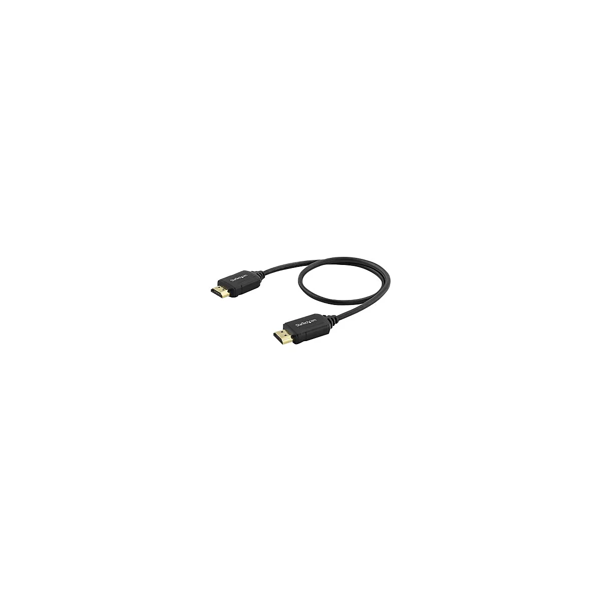 Schwarzes HDMI-Kabel mit Steckern an beiden Enden. Auf den Steckern steht "StarTech.com".