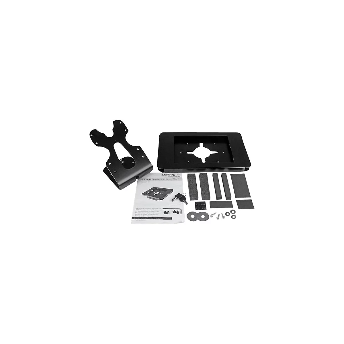 StarTech.com Support de tablette à fixation sur bureau ou au mur avec verrouillage pour iPad - Boîtier pour tablette en acier (SECTBLTPOS) - pied - pour tablette - noir