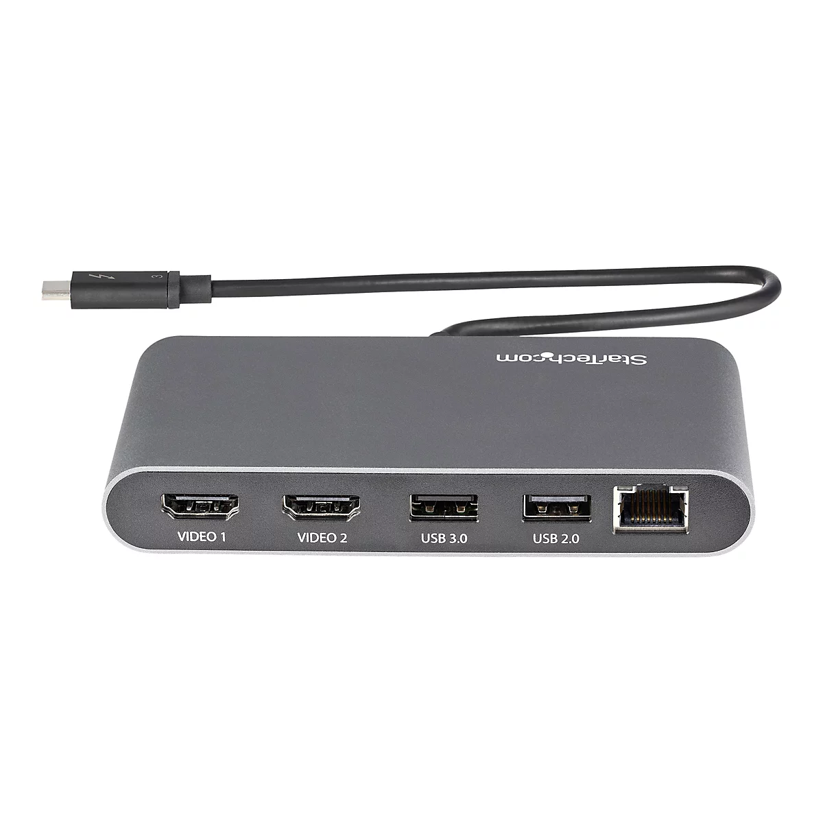 StarTech.com Thunderbolt 3 Mini Dock - Mobile TB3-Dockingstation mit dual Monitoren, HDMI 4K 60 Hz - GbE - Dockingstation - Thunderbolt 3 - 2 x HDMI