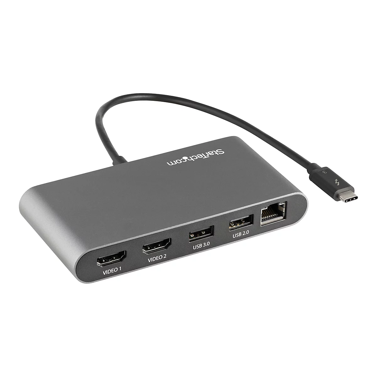 StarTech.com Thunderbolt 3 Mini Dock - Mobile TB3-Dockingstation mit dual Monitoren, HDMI 4K 60 Hz - GbE - Dockingstation - Thunderbolt 3 - 2 x HDMI