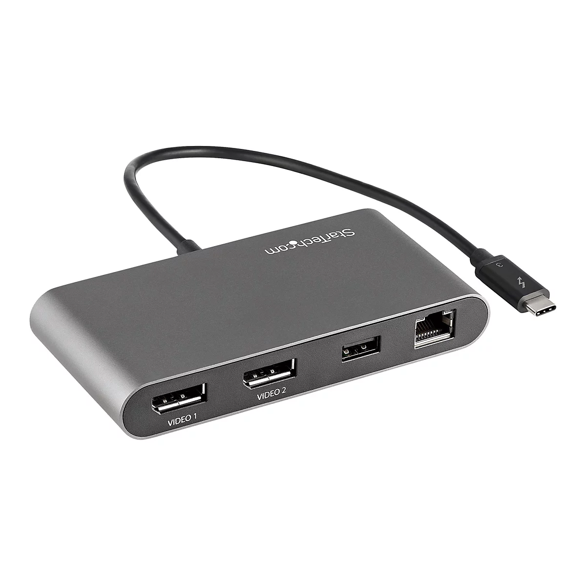 StarTech.com Thunderbolt 3 Mini Dock - Tragbare TB3-Dockingstation mit dual Monitoren und DP 4K 60 Hz - GbE - Dockingstation - Thunderbolt 3 - 2 x DP