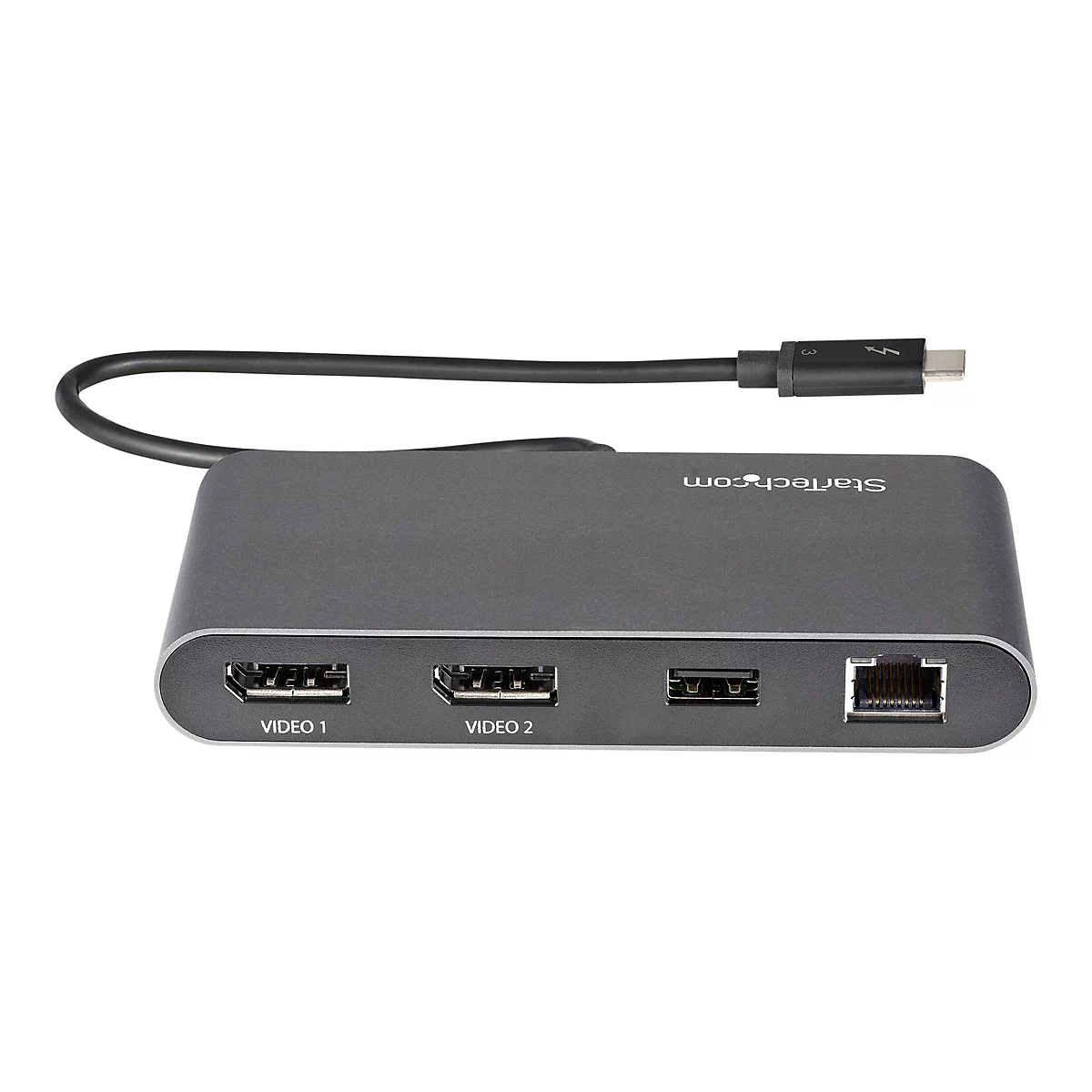 StarTech.com Thunderbolt 3 Mini Dock - Tragbare TB3-Dockingstation mit dual Monitoren und DP 4K 60 Hz - GbE - Dockingstation - Thunderbolt 3 - 2 x DP