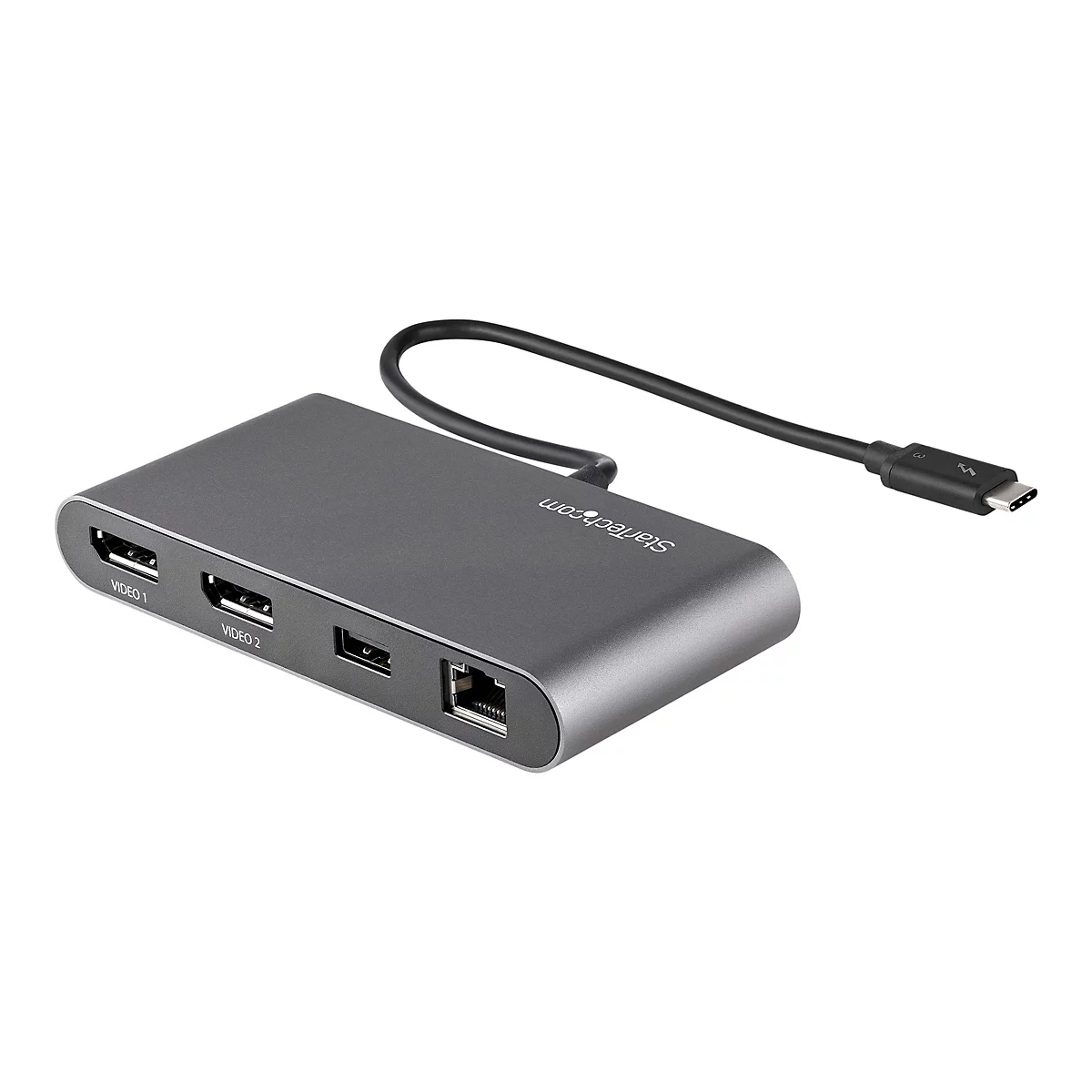 StarTech.com Thunderbolt 3 Mini Dock - Tragbare TB3-Dockingstation mit dual Monitoren und DP 4K 60 Hz - GbE - Dockingstation - Thunderbolt 3 - 2 x DP