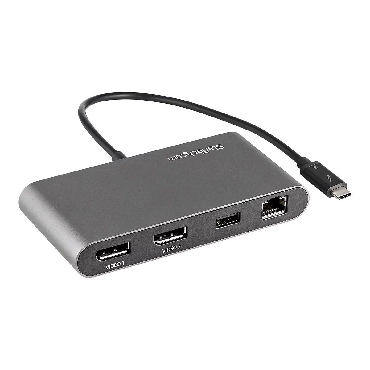 StarTech.com Thunderbolt 3 Mini Dock - Tragbare TB3-Dockingstation mit dual Monitoren und DP 4K 60 Hz - GbE - Dockingstation - Thunderbolt 3 - 2 x DP
